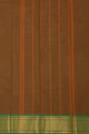 Brown Handloom Chettinad Cotton Saree 10077339