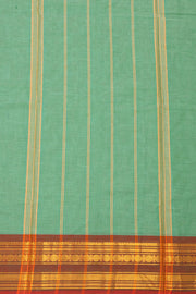 Ocean Blue Handloom Chettinad Cotton Saree 10077344