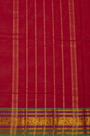 Red Handloom Chettinad Cotton Saree 10077345