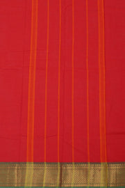 Tomato Red Handloom Chettinad Cotton Saree10077346