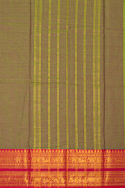 Leaf Green Handloom Chettinad Cotton Saree 10077348
