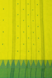 Lemon Yellow  Handloom Chettinad Cotton Saree 10077353