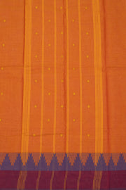 Orange Handloom Chettinad Cotton Saree 10077354