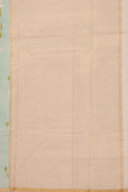 Blue Floral Motifs Chanderi Printed Silk Cotton Saree 10077375