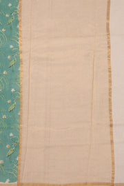 
Blue Floral Motifs Chanderi Printed Silk Cotton Saree 10077377
