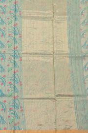 Blue Chanderi Printed Silk Cotton Saree 10077371