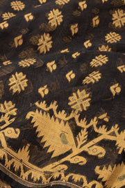 Black Handloom Jamdani Cotton Saree 10077547