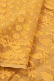 Yellow Handloom Jamdani Cotton Saree 10077548