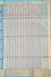 Blue Maheshwari Silk Cotton Saree 10077555