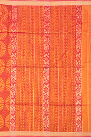 Red Printed Silk Cotton Saree 10077562