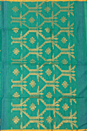 Green Bengal Handwoven Cotton Saree 10077685