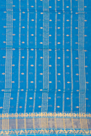 Blue Bengal Handwoven Cotton Saree 10077687