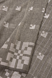 Grey Bengal Handwoven Cotton Saree 10077689