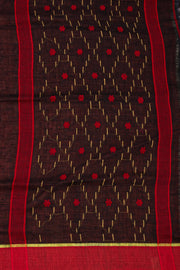 Black Bengal Handwoven Cotton Saree 10077693