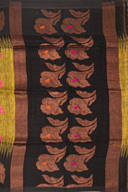 Yellow Bengal Handwoven Cotton Saree 10077696