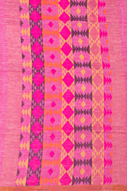 Pink Bengal Handwoven Cotton Saree 10077697
