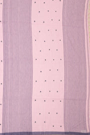 Baby Pink Bengal Handwoven Cotton Saree 10077705