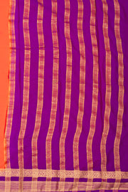 Orange Mysore Semi Crepe Silk Saree 10077793