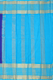 Blue Mysore Semi Crepe Silk Saree 10077818