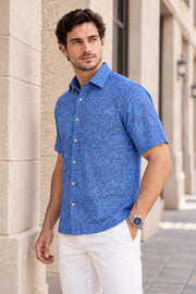 Blue Bagh Printed Half Sleeve Men's Cotton Shirt 10075451