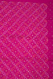 Black Bandhani Mulberry Silk Saree 10076906