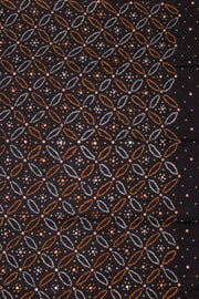 Black Bandhani Mulberry Silk Saree 10076908
