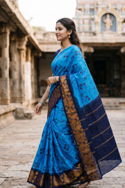 Light Blue Sungudi Saree 10078066