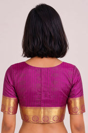 Purple Kanjivaram Vegan Silk Saree 10073895