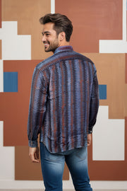 Multicolor Full Sleeve Jahota Print Modal Silk Mens Shirt 10074383