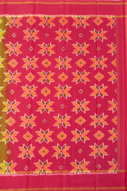 Vintage Mustard Green Kanjivaram Pure Silk Saree With Floral Butta Design And Thandavalam Border 10076752
