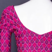Purple Pochampally Ikat Silk Cotton Blouse 10074517