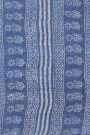 Blue Indigo Tribal Design Dabu Print Kota Cotton Saree 10074180
