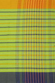 Green Handloom Dhaniakhali Cotton Saree Without Blouse 10073005