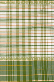 Green Handloom Dhaniakhali Cotton Saree Without Blouse 10073007