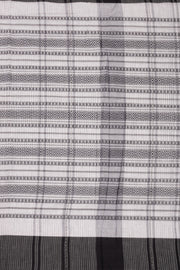 White Handloom Dhaniakhali Cotton Saree Without Blouse 10073008