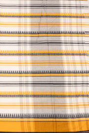 White Handloom Dhaniakhali Cotton Saree Without Blouse 10073016