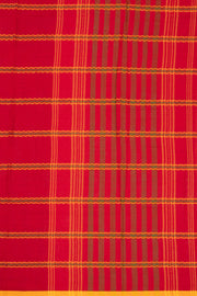 Red Handloom Dhaniakhali Cotton Saree Without Blouse 10073023