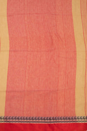 Beige Shantipur Tant Bengal Cotton Saree 10074970