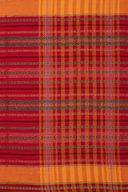 Red Dhaniakhali Cotton Sarees Without Blouse 10075210