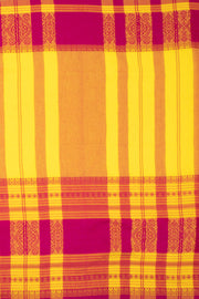 Yellow Bengal Handwoven Cotton Saree 10075300