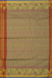 Maroon Bengal Handwoven Cotton Saree 10075316