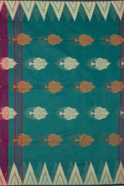 Magenta Bengal Handwoven Cotton Saree 10075329