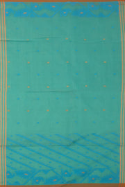 Orange Bengal Handwoven Jamdani Style Cotton Saree 10075331