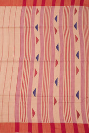 Beige Bengal Handwoven Cotton Saree 10075334