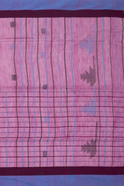 Mauve Bengal Handwoven Cotton Saree 10075338