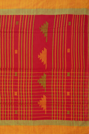 Red Bengal Handwoven Cotton Saree 10075341