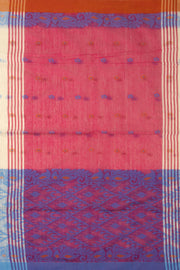 Cream Bengal Handwoven Jamdani Style Cotton Saree 10075345