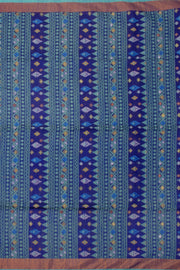 Blue Bengal Handwoven Jamdani Style Cotton Saree 10075357