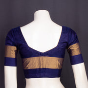 Mystic Purple Blue Kanjivaram Silk Blouse 10076647