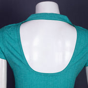 Blue Handcrafted Cotton Solid Blouse 10073223